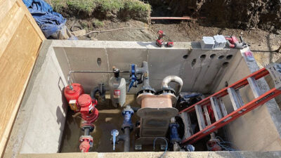 Figure 4: Equipment located in a heat transfer vault in a larger distribution system. Courtesy: CDM Smith