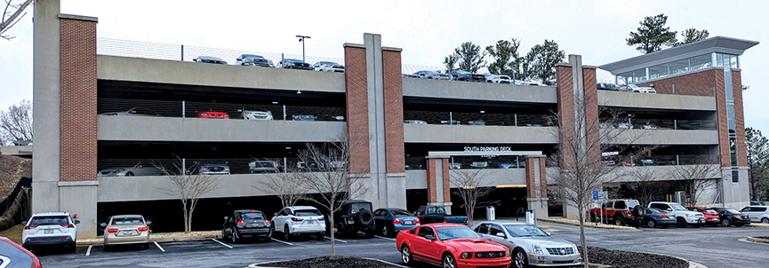 Figure 1: Open parking garages like this have openings that allow for natural ventilation. Courtesy: CDM Smith