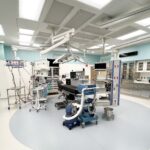 Figure 5: Laminar flow diffusers over a surgical table in an operating room. Courtesy: WSP