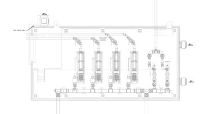 Figure 3: Pump station with a makeup air unit and two exhaust fans. Courtesy: CDM Smith