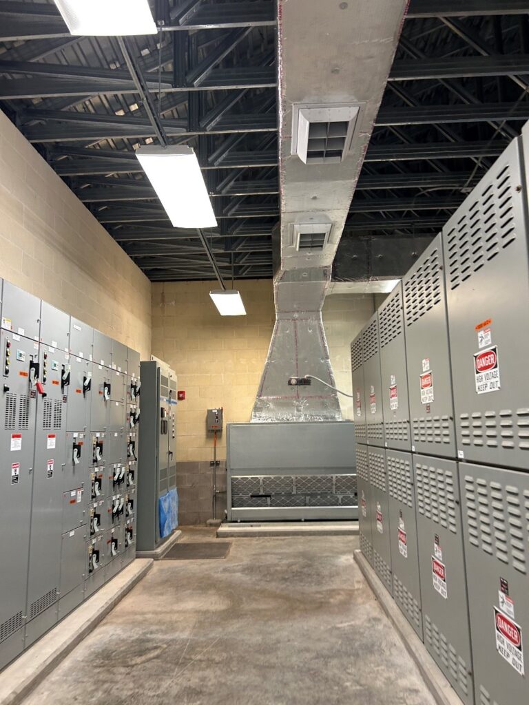 Figure 4: A 15-ton direct expansion split system air handler serving a large-scale electrical room. Courtesy: CDM Smith