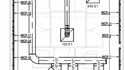 Figure 2: A cryo-EM room with ventilation and wall panel layout. Courtesy: Smith Seckman Reid