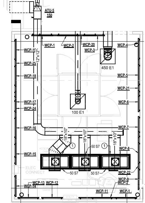 Figure 2: A cryo-EM room with ventilation and wall panel layout. Courtesy: Smith Seckman Reid