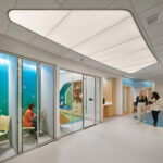 Figure 2: An inpatient corridor at Lisa Dean Moseley Foundation Institute for Cancer and Blood Disorders at Nemours Children's Hospital. Courtesy: HDR