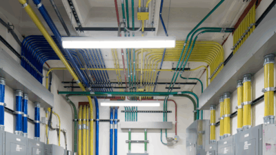 Figure 3: An example of a hospital electrical room at the University of Iowa Acute Leukemia Center. Courtesy: IMEG Corp.
