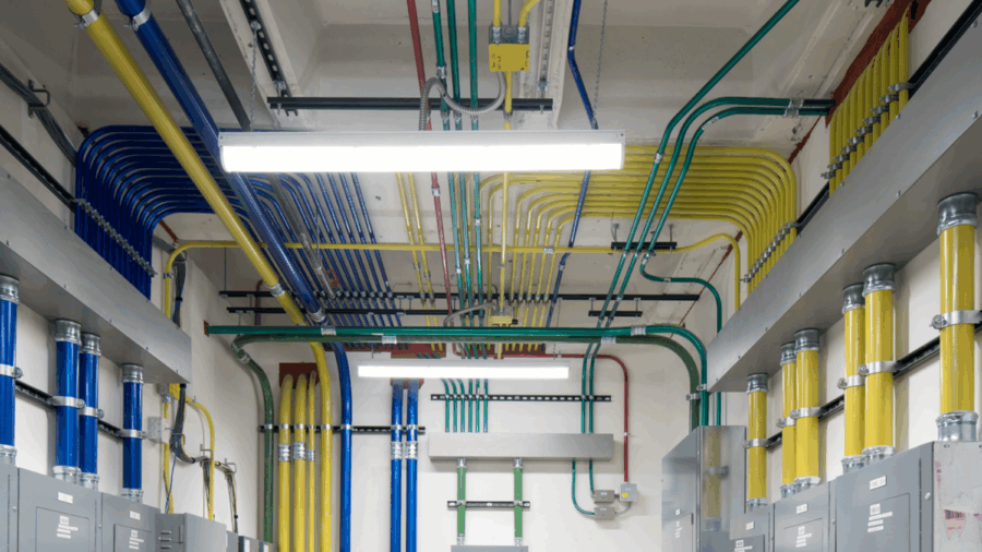Figure 3: An example of a hospital electrical room at the University of Iowa Acute Leukemia Center. Courtesy: IMEG Corp.