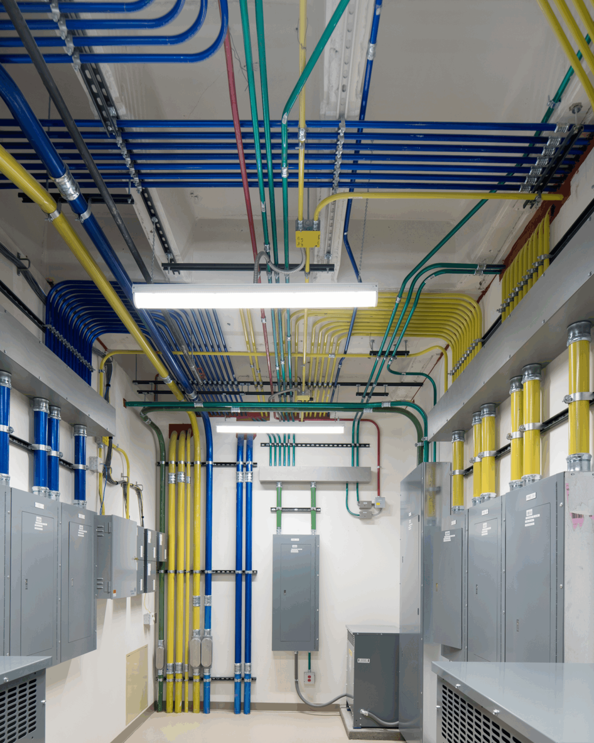 Figure 3: An example of a hospital electrical room at the University of Iowa Acute Leukemia Center. Courtesy: IMEG Corp.