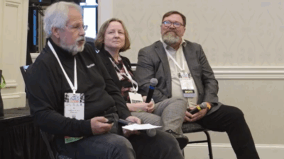 Notable CxEnergy presenters Al LaPera, Sarah Maston and Kevin Brown talk about building decarbonization. Courtesy: CxEnergy