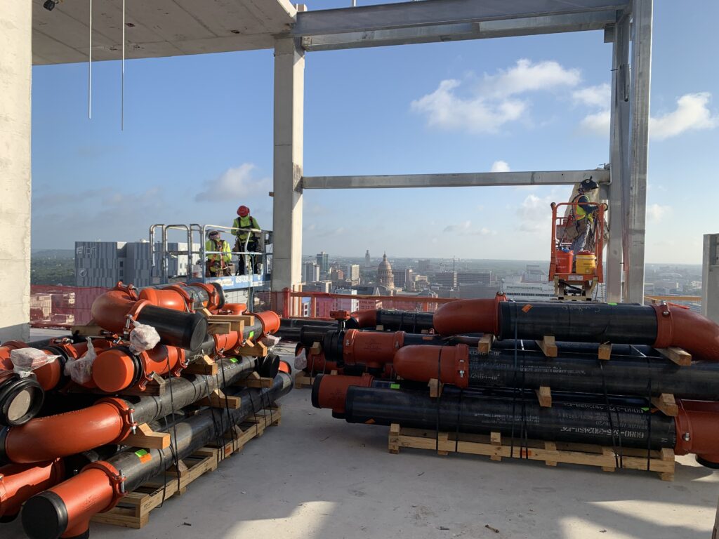 Figure 3: Grooved coupling systems enable flame-free installation and future disassembly, supporting circular design principles throughout a building’s life cycle. Courtesy: Victaulic