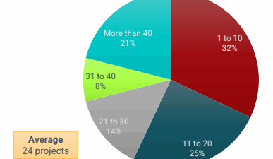 According to the 2025 Salary Survey, respondents worked on an average of 24 projects per year. Courtesy: Consulting-Specifying Engineer