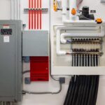 Orange County Sanitation District radiant floor piping manifold. Courtesy: HDR