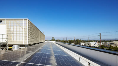 Orange County Sanitation District roof photovoltaic panels. Courtesy: HDR
