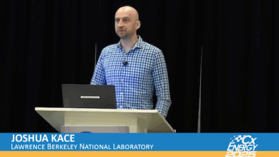 Energy researcher Joshua Kace discusses building commissioning services. Courtesy: CxEnergy