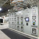 Figure 3: Example of paralleling switchgear with touchscreen interface and three generator control sections. Unseen are the hot-swappable, dual redundant programmable logic controllers. Courtesy: Kevin G. Reeves, CannonDesign