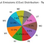 Figure 1: This data is obtained from the U.S. Environmental Protection Agency and highlights the top 10 U.S. states in carbon dioxide equivalent (CO2e) emissions from electricity generation in hospitals. The data emphasizes the need for state-level decarbonization strategies through smart, sustainable green building practices. Courtesy: Ganesh Nair
