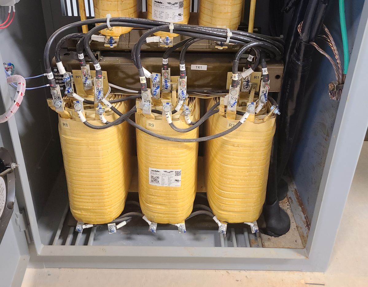 Figure 3: A phase shifting transformer used within an 18-pulse variable frequency drive. Courtesy: CDM Smith