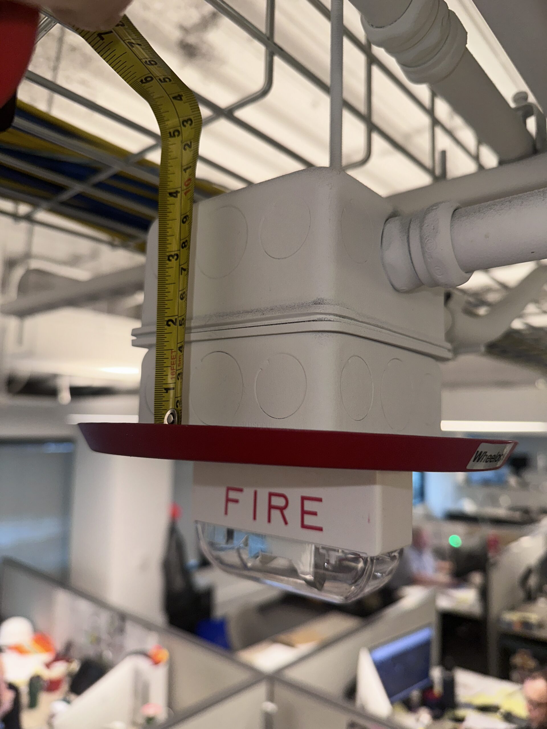 This image illustrates the additional junction box depth required to accommodate the fire alarm notification appliance speaker cone, which won’t fit in a typical 2.125-inch deep junction box. Courtesy: McGuire Engineers