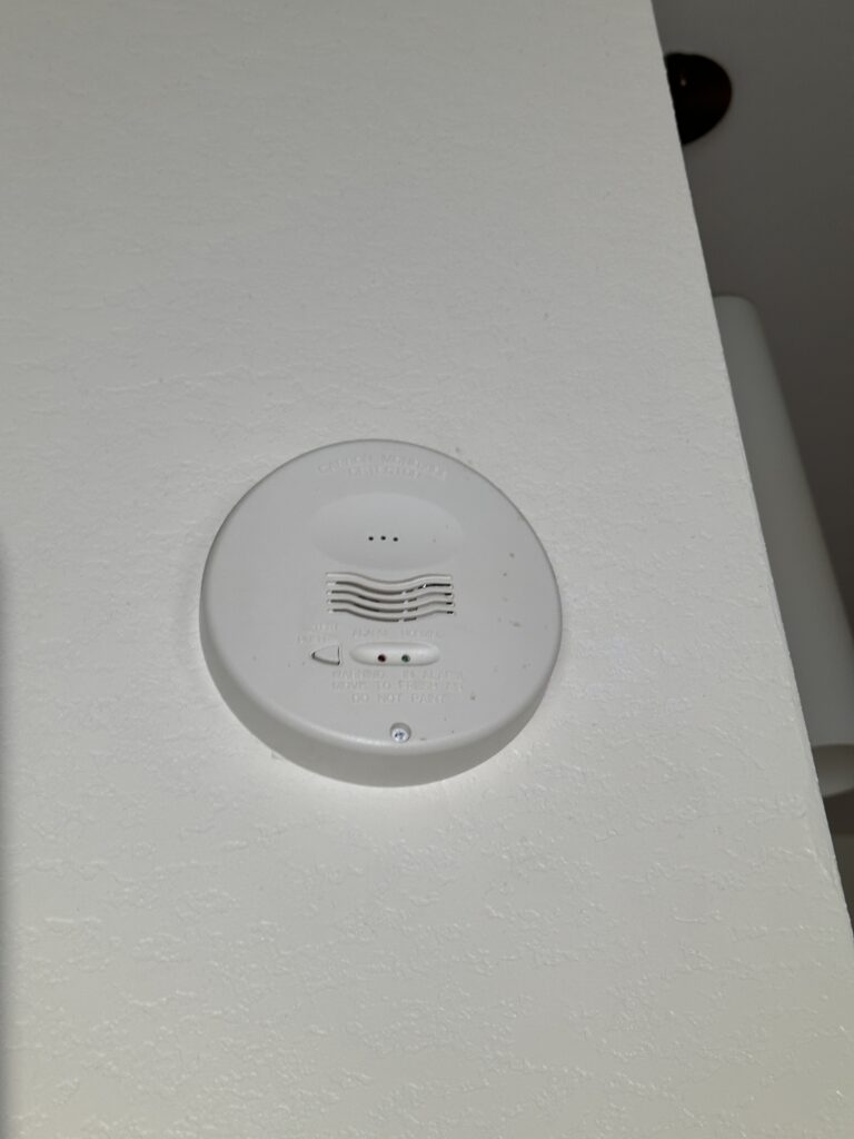 Single station smoke alarm. Most single station smoke alarms are incapable of producing 520 hertz low-frequency alarms due to power limitations. Courtesy: McGuire Engineers Inc.