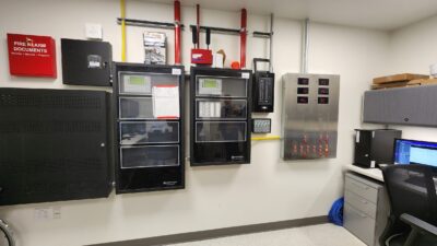 Figure 1: In a smaller building, the firefighter’s command center will still include myriad components that require physical coordination. Courtesy: IMEG