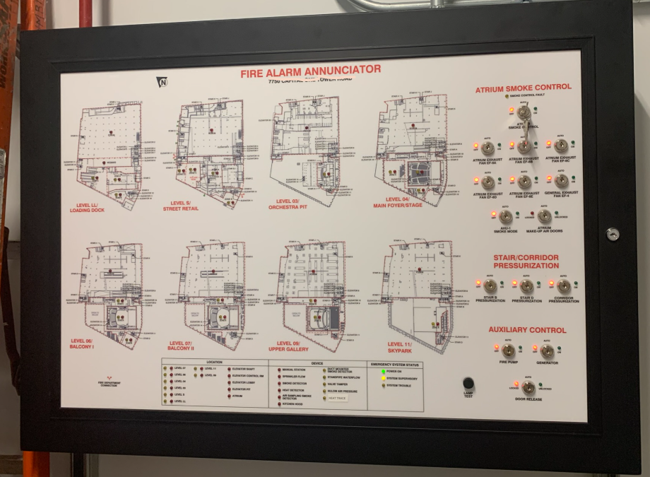 Figure 1: Fire alarm graphic annunciator. Courtesy: Ray Grill Consulting