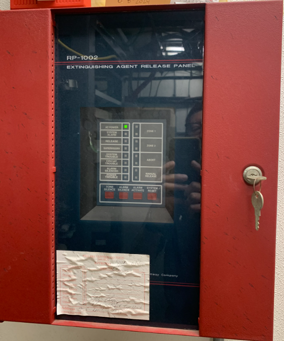 Figure 6: Suppression system releasing panel. Courtesy: Ray Grill Consulting