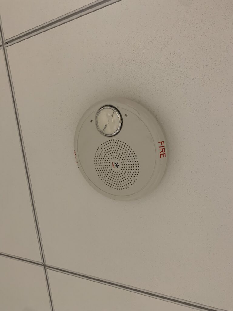 Figure 7: Combination ceiling mounted speaker/strobe. Courtesy: Ray Grill Consulting