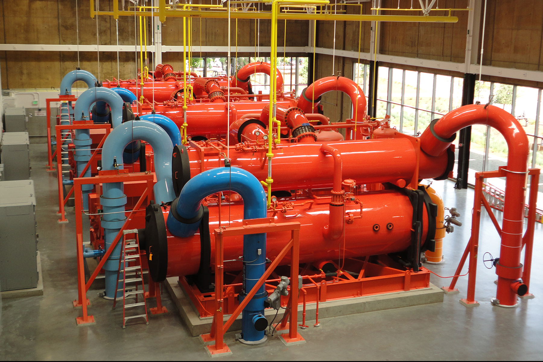 Figure 2: Central plant heat recovery chillers. Courtesy: Affiliated Engineers Inc.