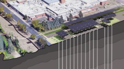 Figure 1: Geothermal boreholes for ground heat exchange. Courtesy: SmithGroup
