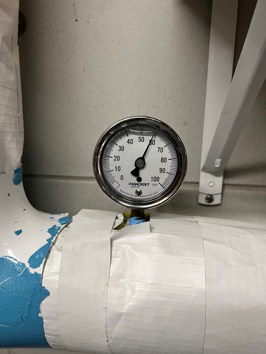 Figure 3: Typical pressure gauge for domestic water systems. Courtesy: CDM Smith