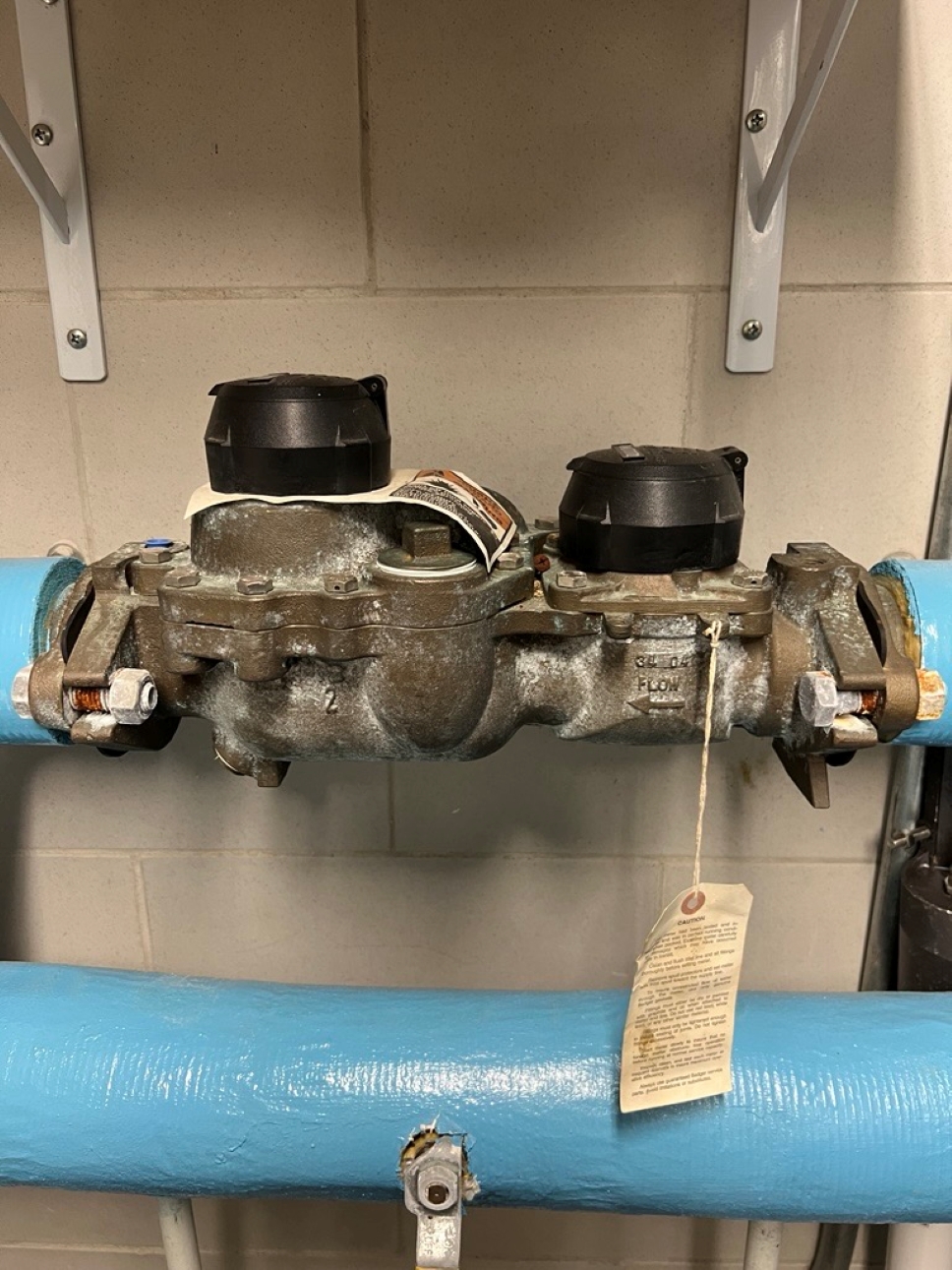 Figure 5: Water meter at the water entrance into a drinking water facility. Courtesy: CDM Smith