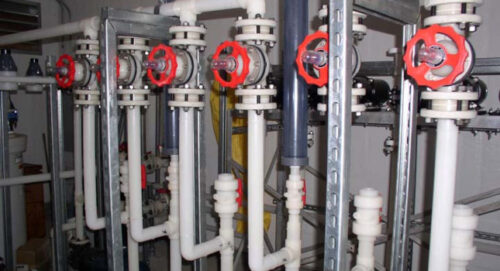 Figure 1: Close up of welded valves and piping. Courtesy: Simtech Process Systems.