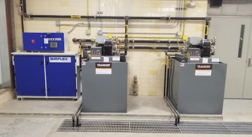 Figure 2: Image of fuel polishing system installed on an existing fuel oil system for improved reliability of relocated generators. Courtesy: IMEG Corp.